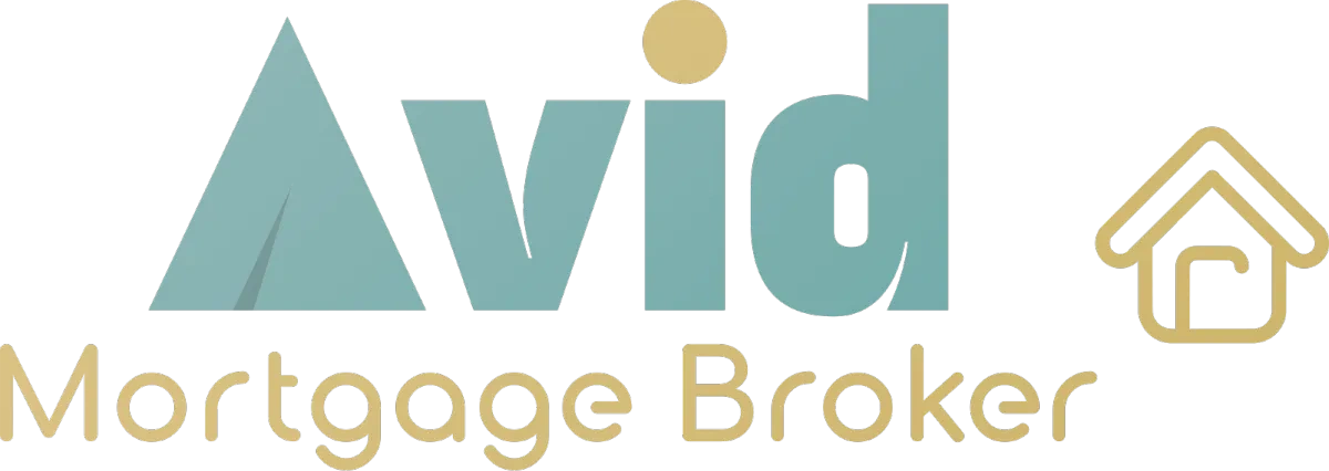 Avid Mortgage Broker logo with house icon.